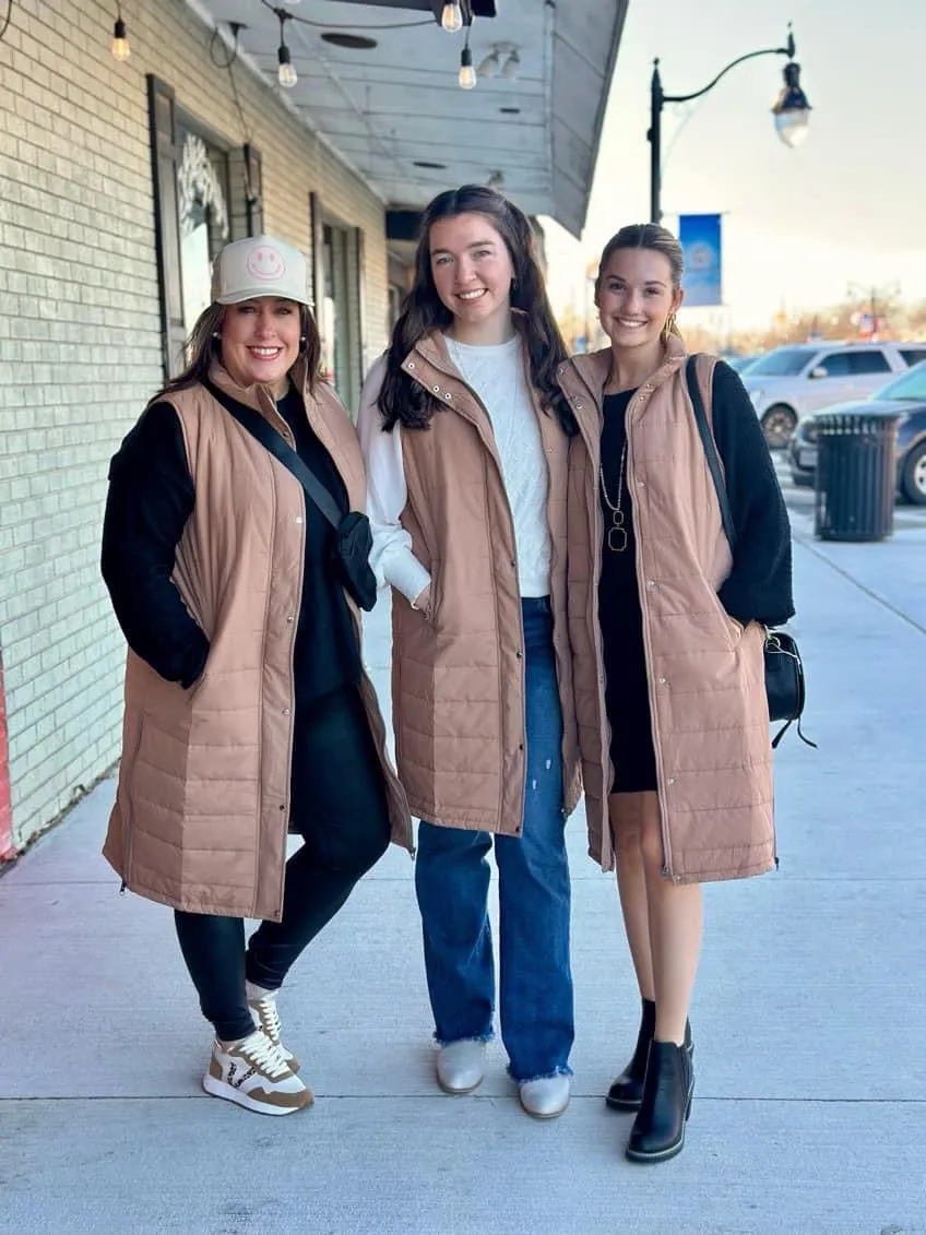 2 Colors - Blakeley Long Puffer Vests