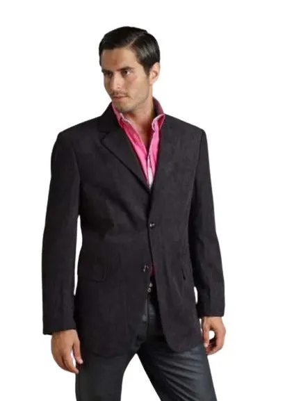 37750-Black Casual Sport Coat Men's Corduroy Fashion Jacket