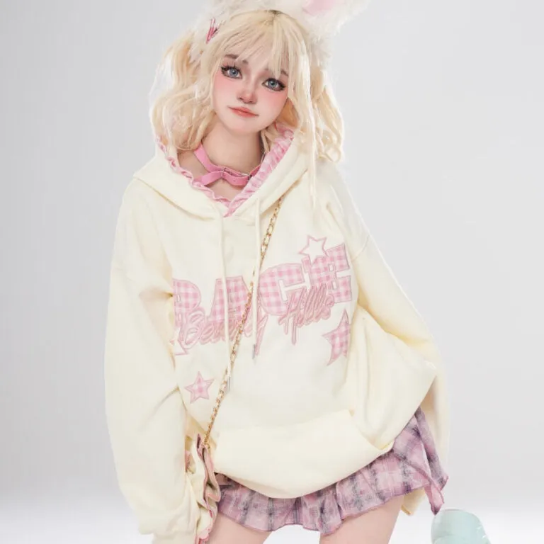 American Retro Loose Hooded Sweatshirt
