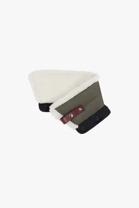 Aviator Down Collar - Natural / Dark Olive