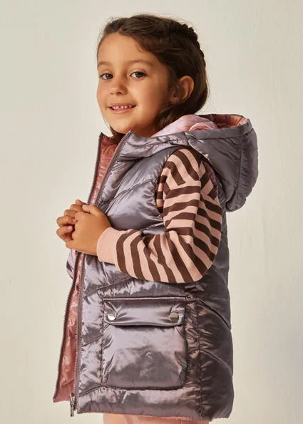 Copper Reversible Puffer Girl’s Vest - Select Size