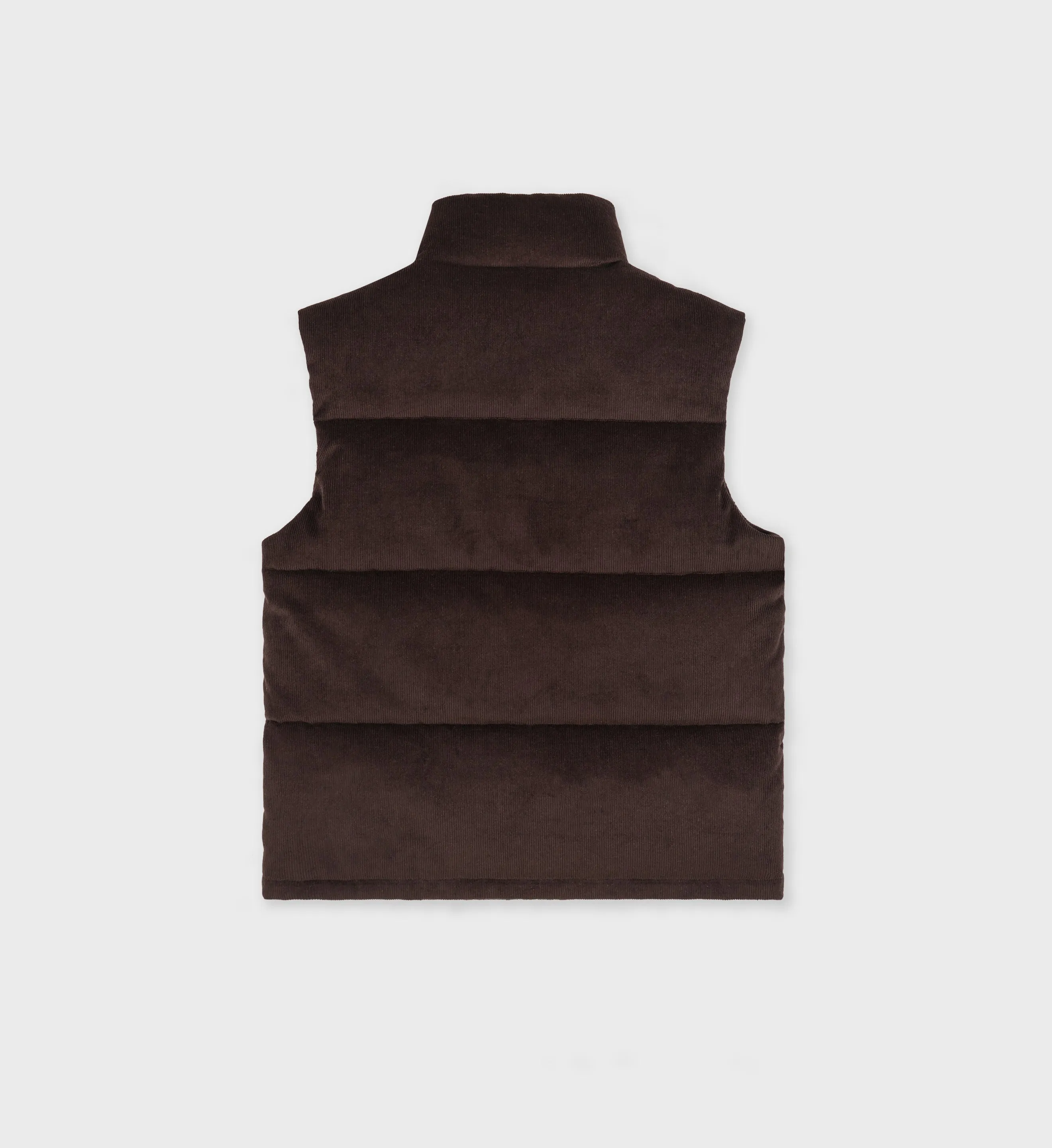 Crown Puffer Corduroy Vest - Chocolate