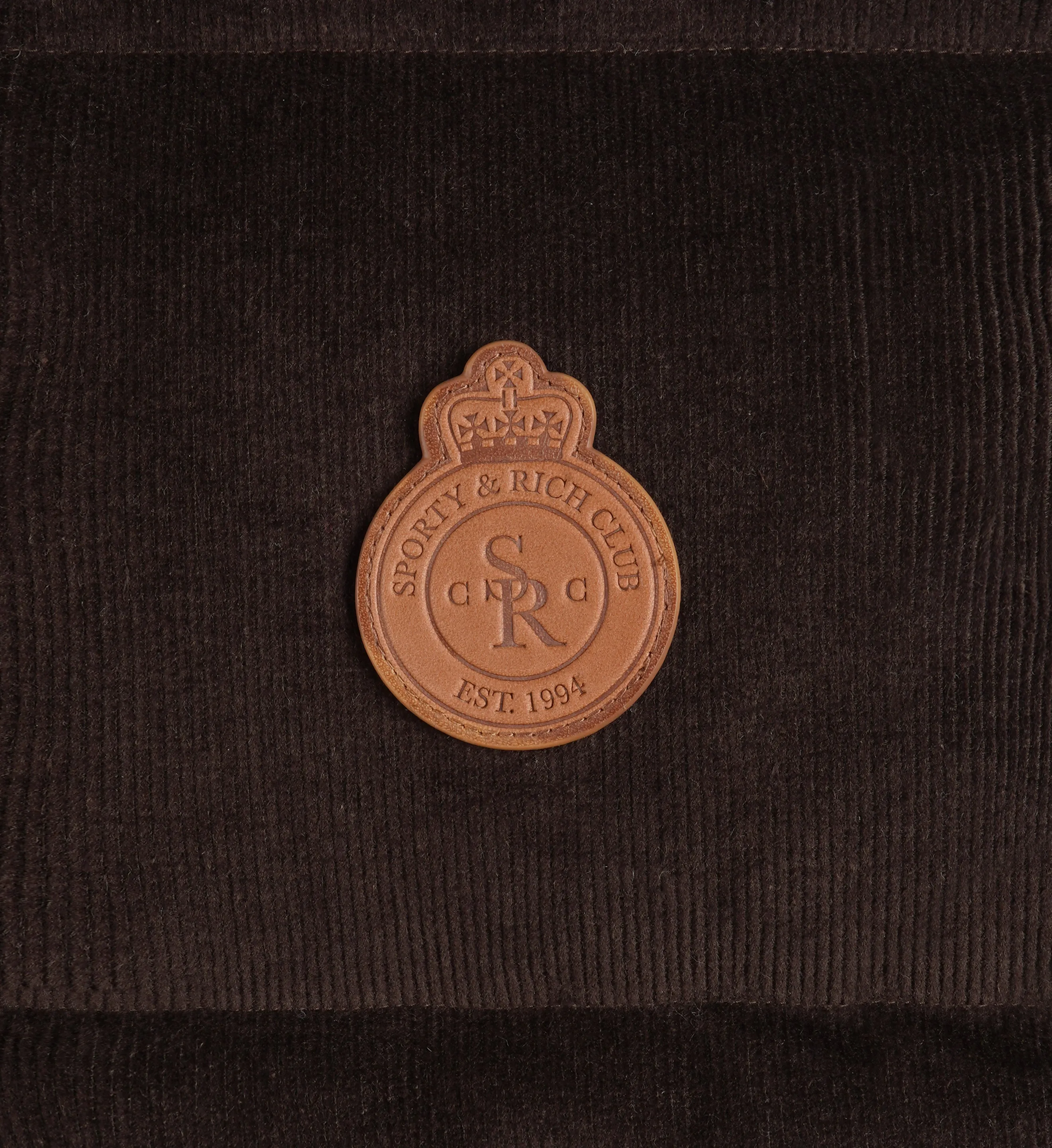 Crown Puffer Corduroy Vest - Chocolate