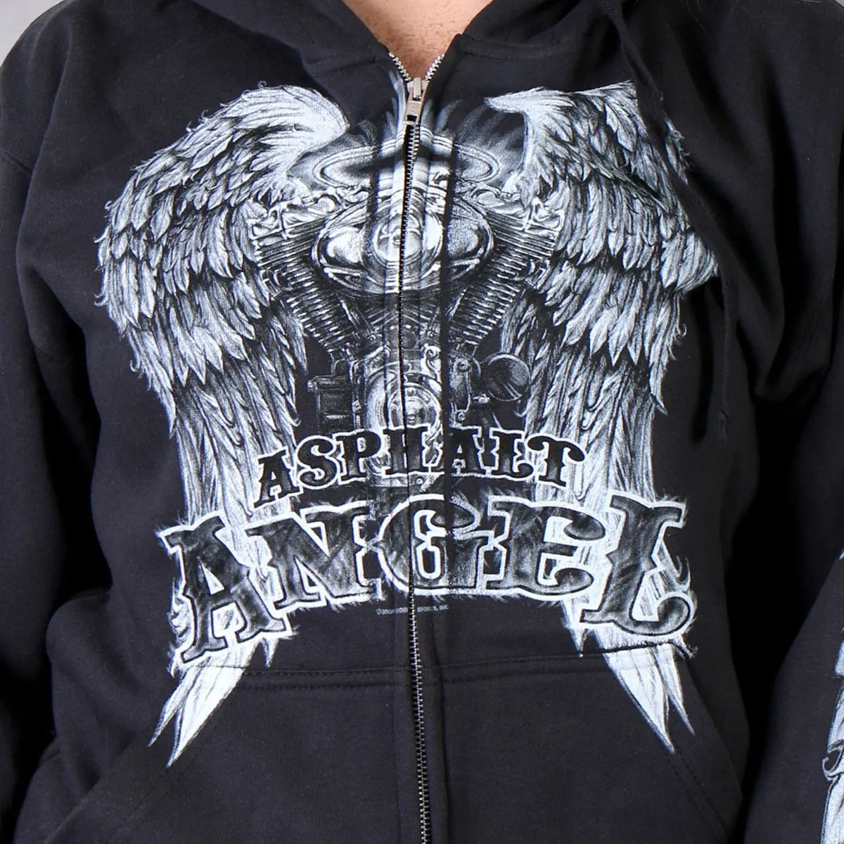 Hot Leathers Women's Asphalt Angel Zip Hoodie