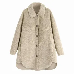 IRREGULAR FLEECE COAT