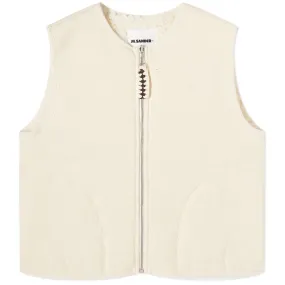 Jil Sander  Fleece vest, cream