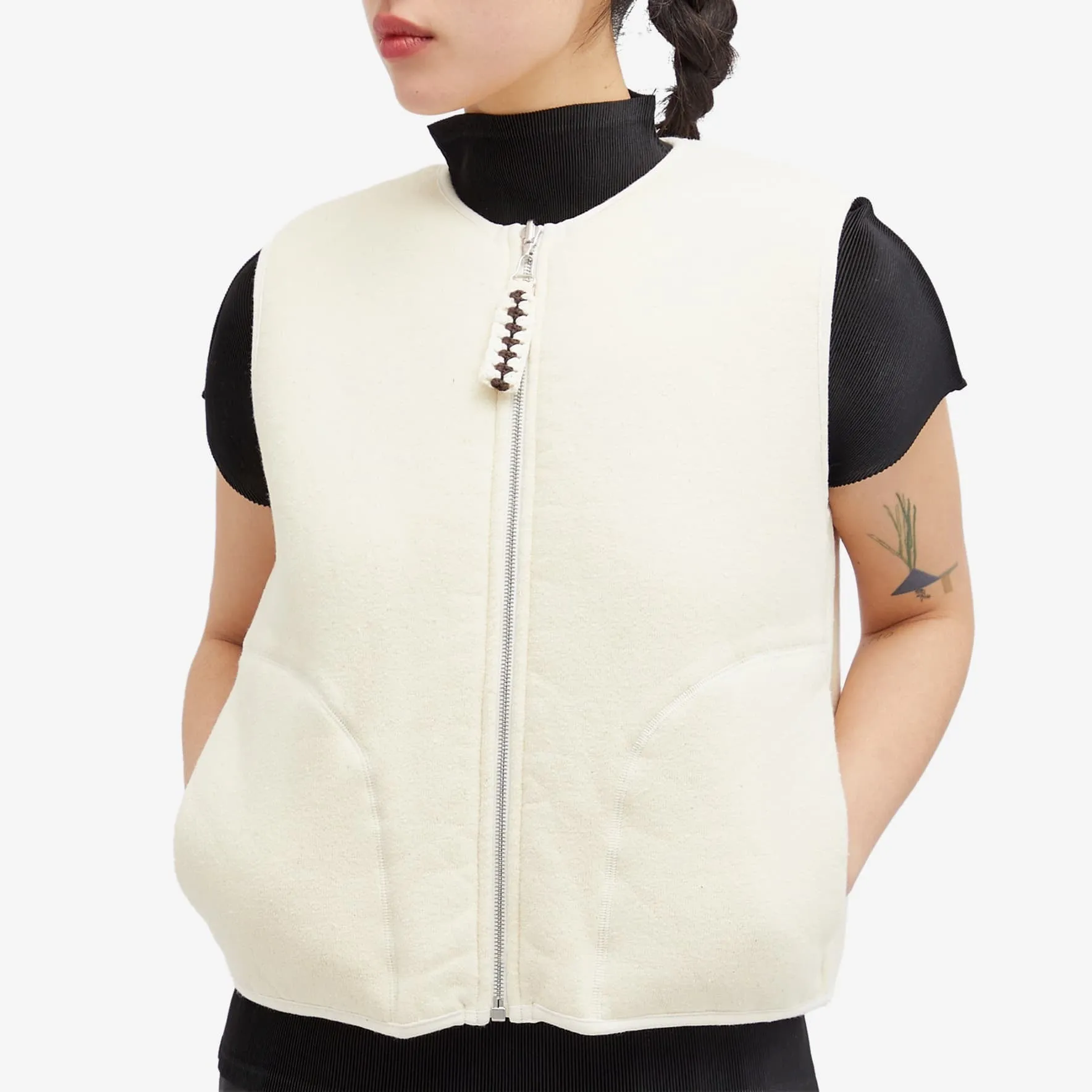 Jil Sander  Fleece vest, cream