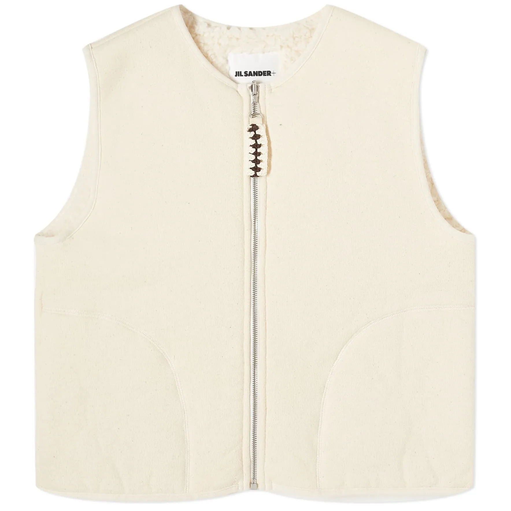 Jil Sander  Fleece vest, cream