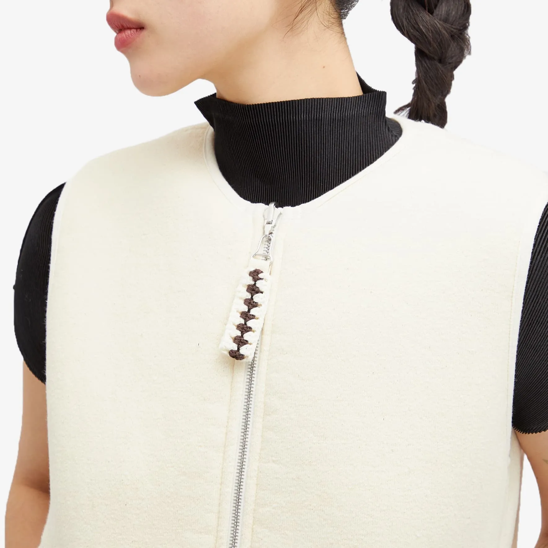 Jil Sander  Fleece vest, cream