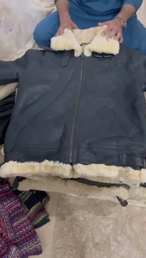 Leather fur Jacket 10 pieces