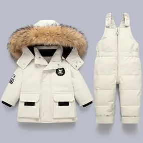 New Baby Winter Warm Down Jacket parka Boy Thicken Jumpsuit Infant coat toddler Girl Clothes Kids Snowsuit Children Clothing Set