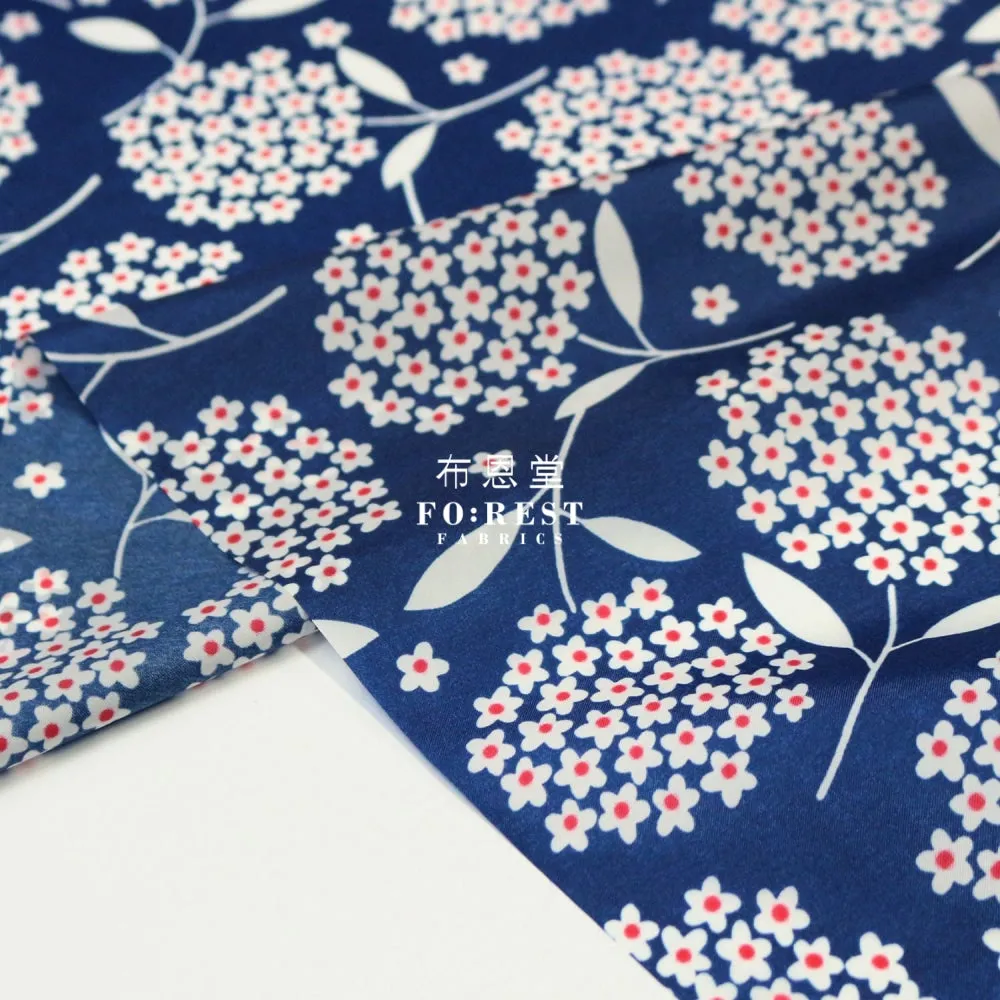Nylon Waterproof - Flower 薄防水Navy