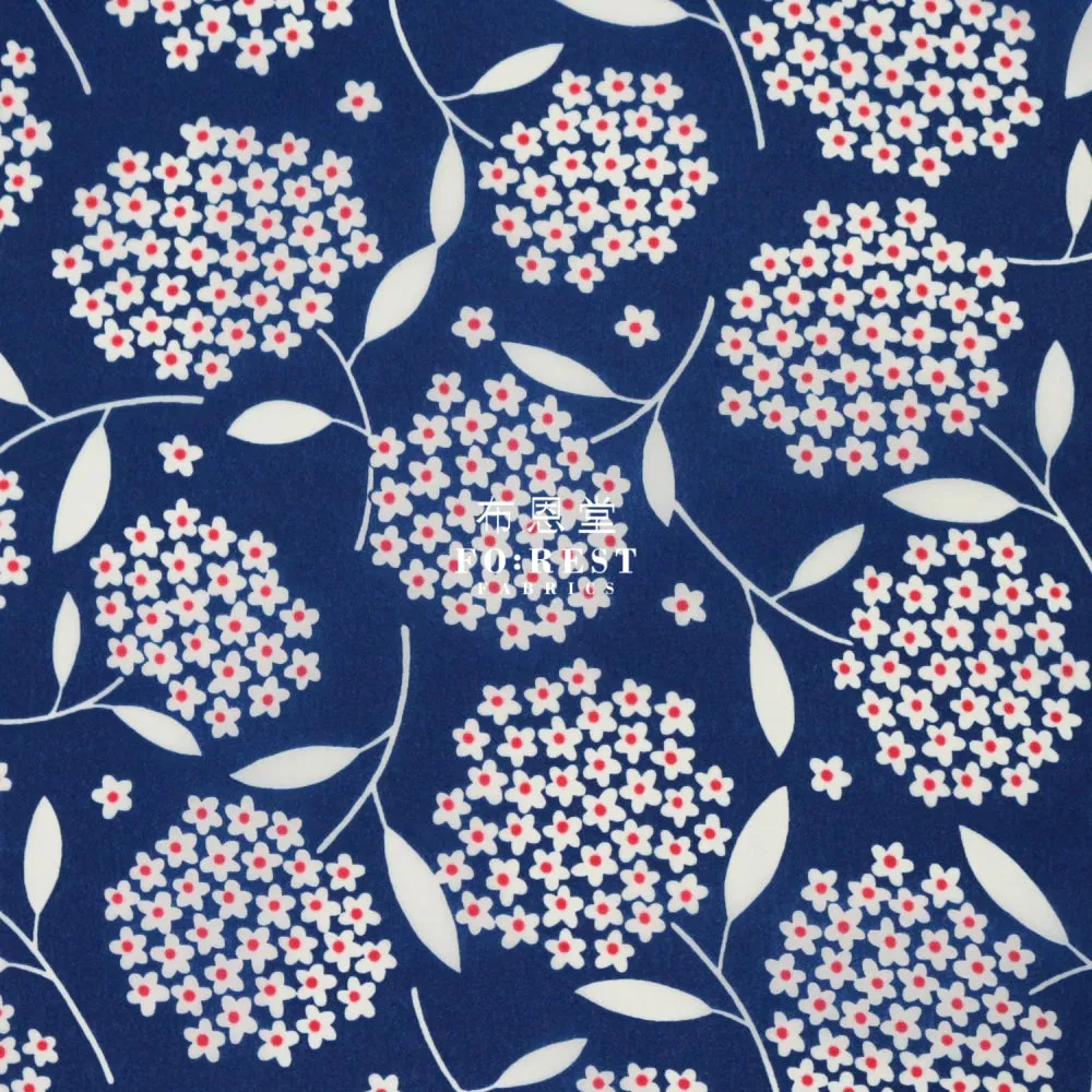 Nylon Waterproof - Flower 薄防水Navy