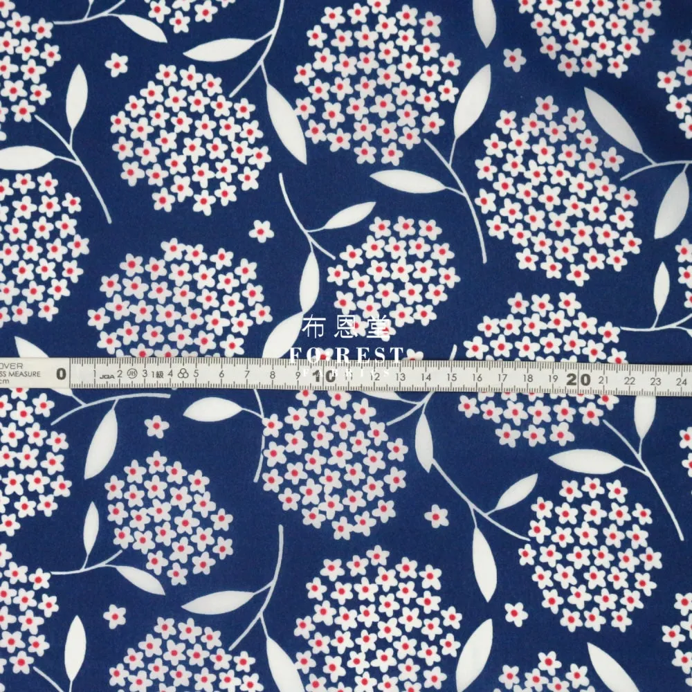 Nylon Waterproof - Flower 薄防水Navy