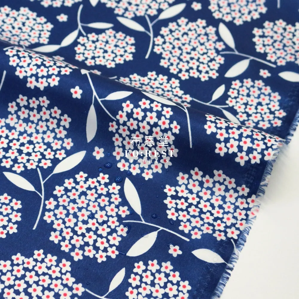 Nylon Waterproof - Flower 薄防水Navy