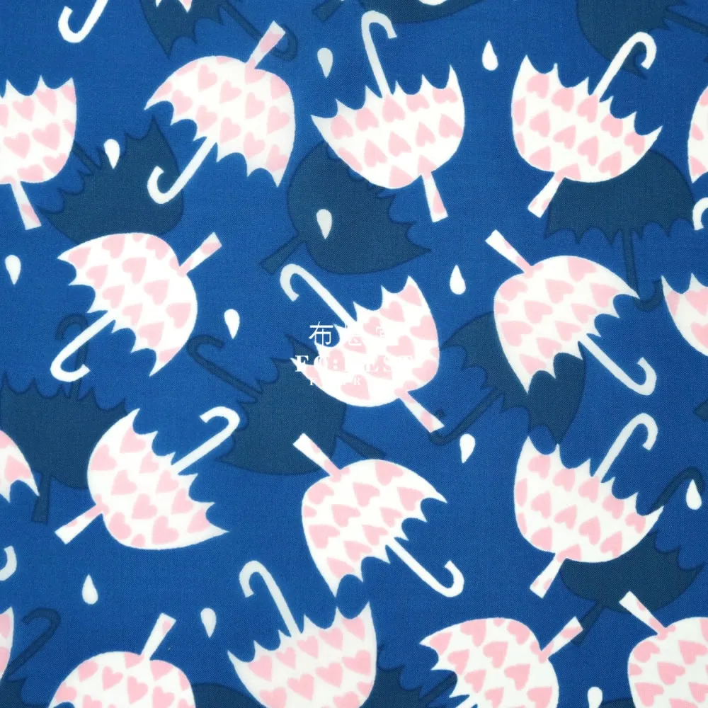 Nylon Waterproof - Umbrella Heart薄防水Blue