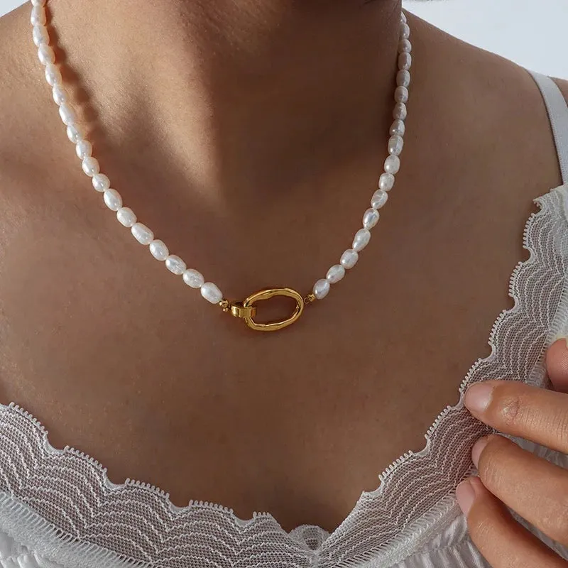 Pearl Clasp Necklace