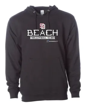 SD Beach Unisex Black Hooded Sweatshirt