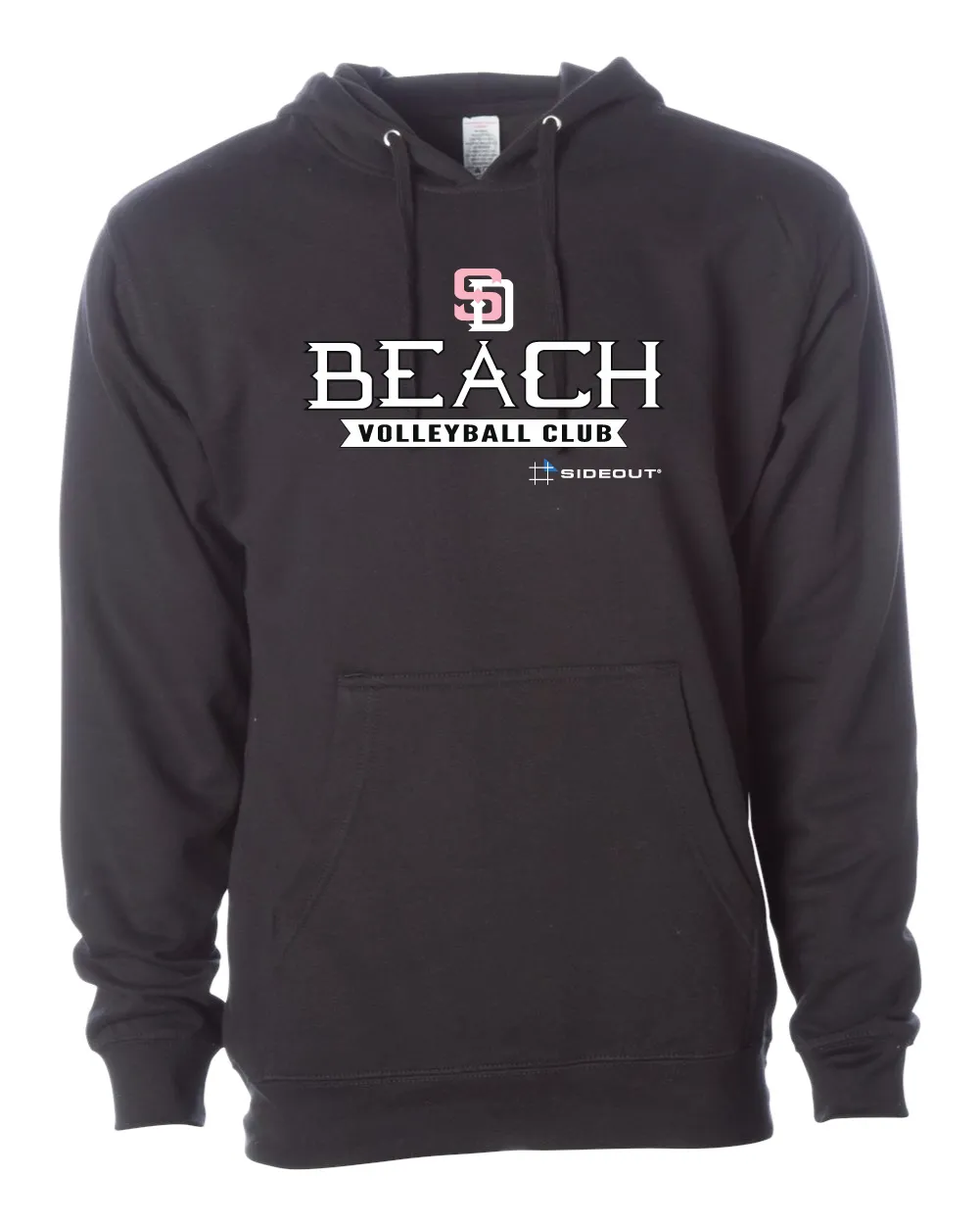 SD Beach Unisex Black Hooded Sweatshirt