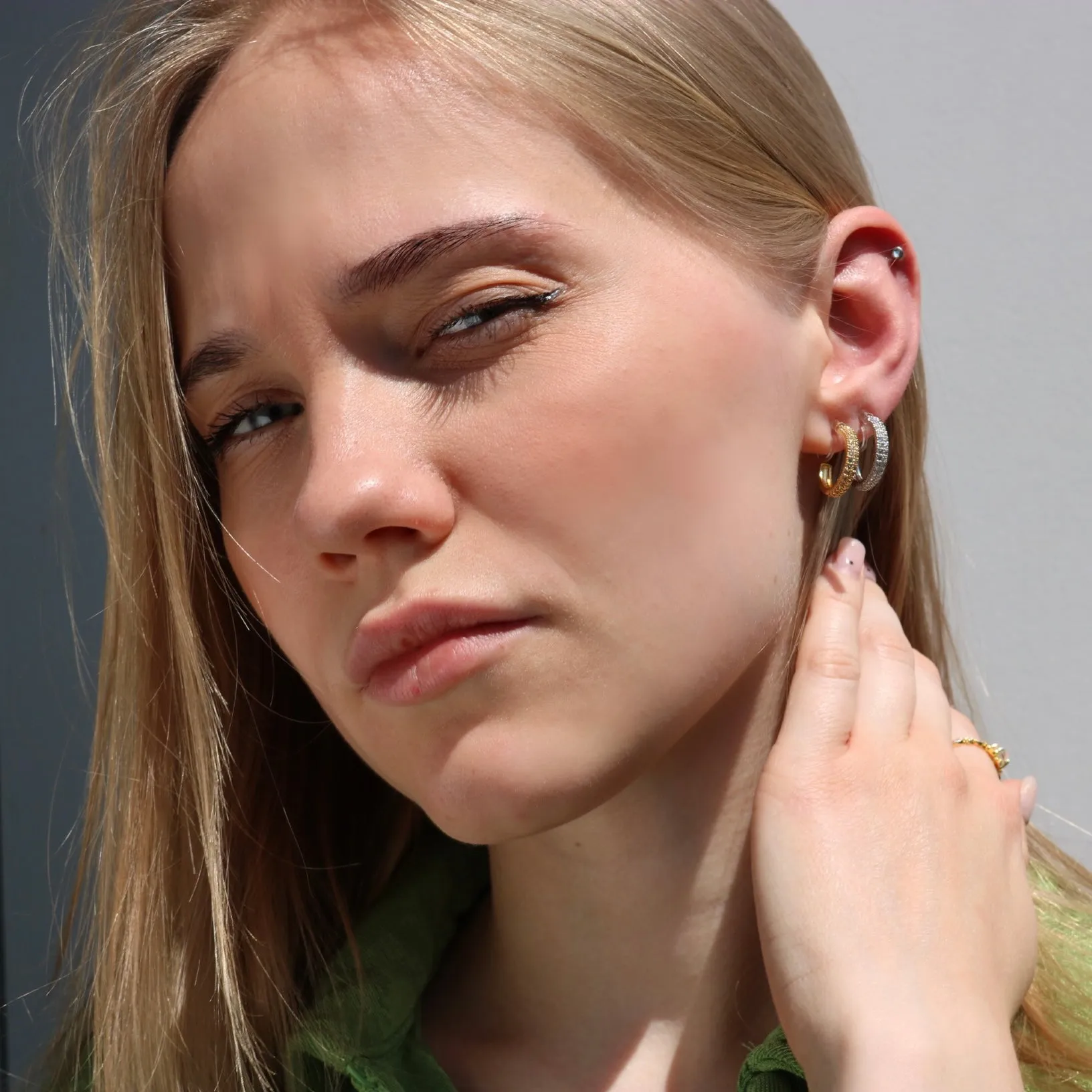 Sparkly Hoop Earrings
