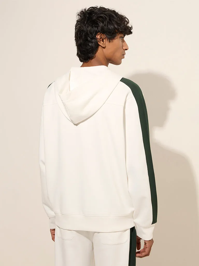 Studiofit White Relaxed-Fit Cotton-Blend Jacket