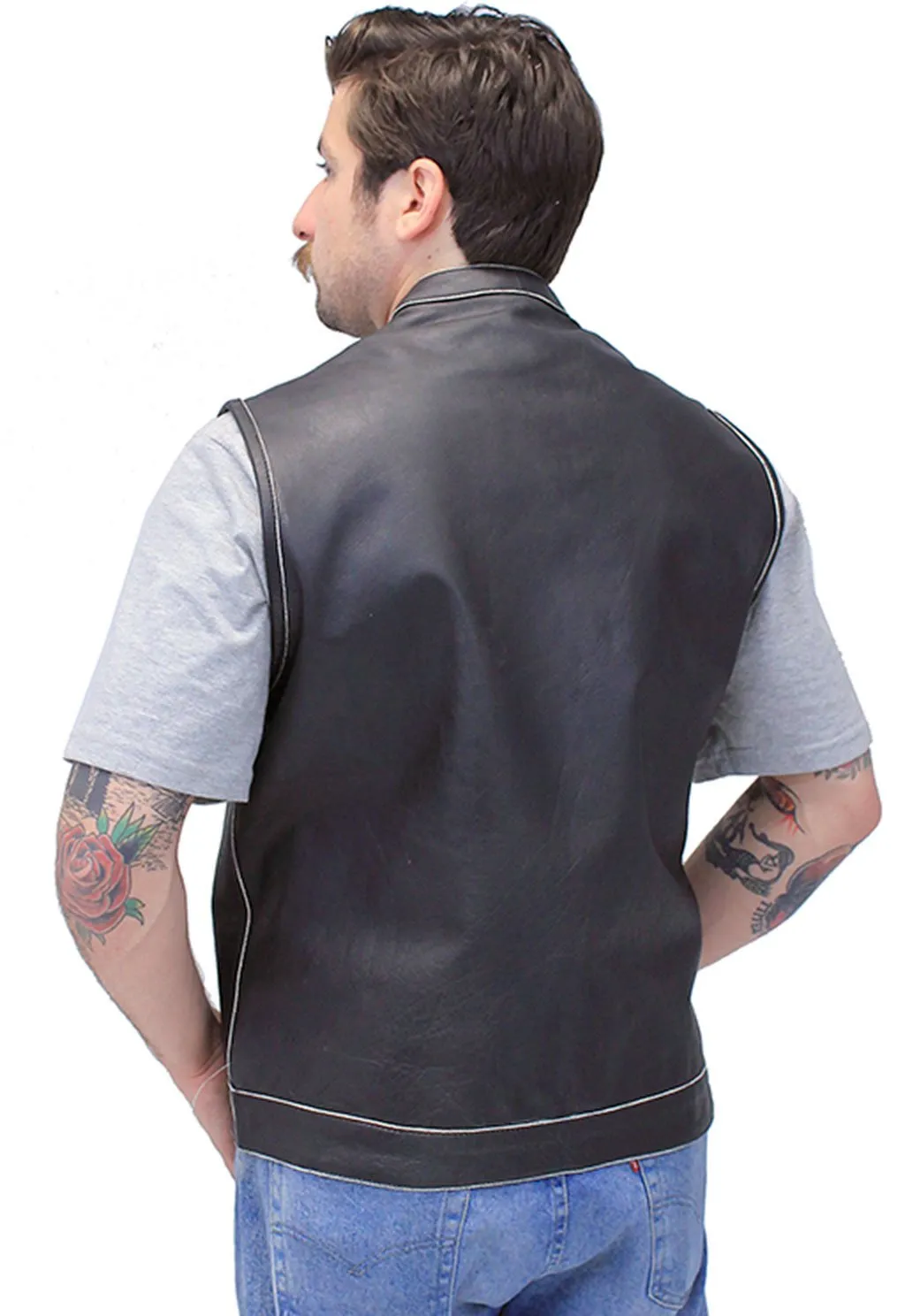 Vintage Brown Club Vest w/Concealed Pockets #VMA6654GK ()