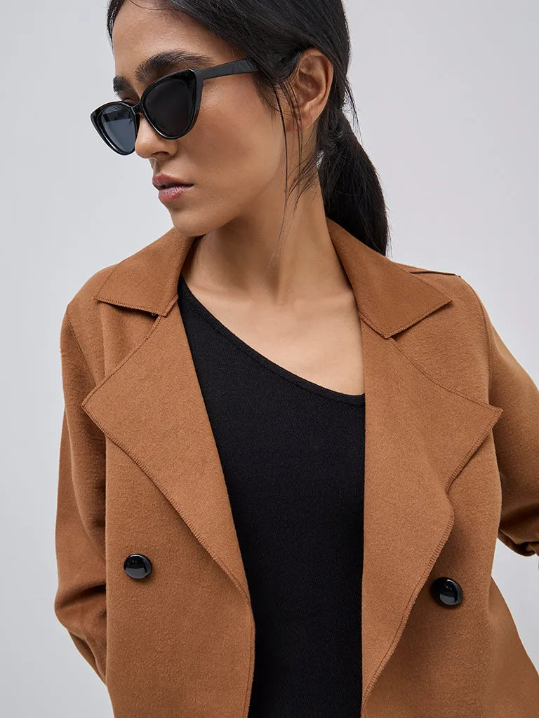 Wardrobe Tan Faux-Suede Jacket