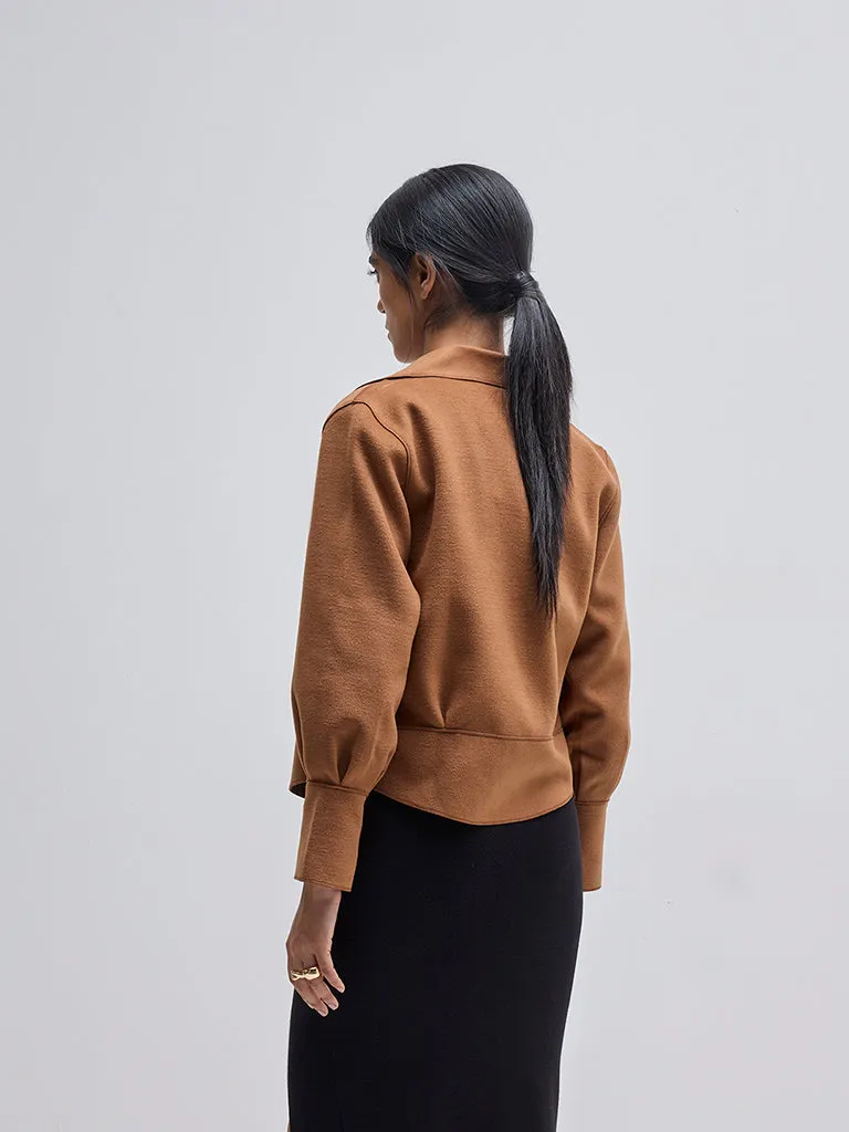 Wardrobe Tan Faux-Suede Jacket