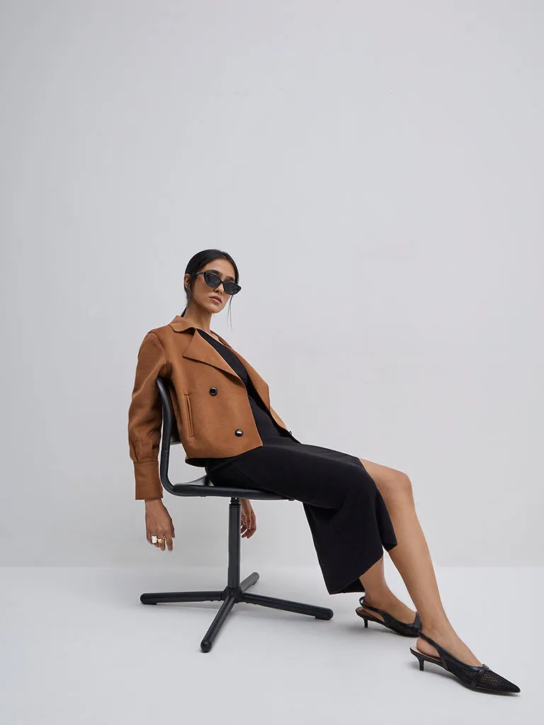 Wardrobe Tan Faux-Suede Jacket